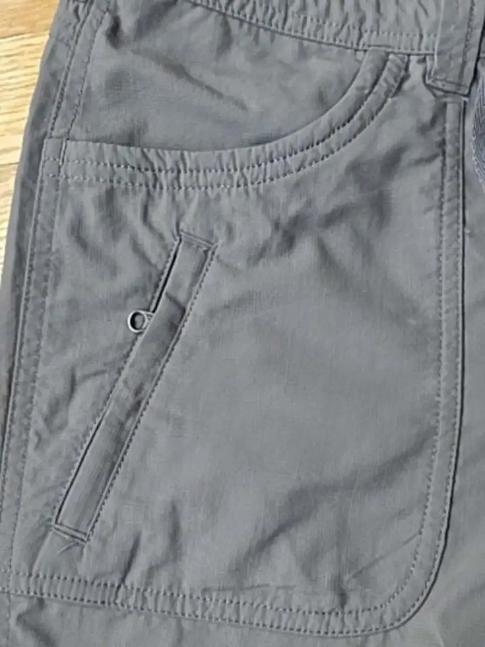 (12) The North Face Outdoor Convertible Casual Gray Nylon Pant Adventure Hiking - Picture 8 of 10